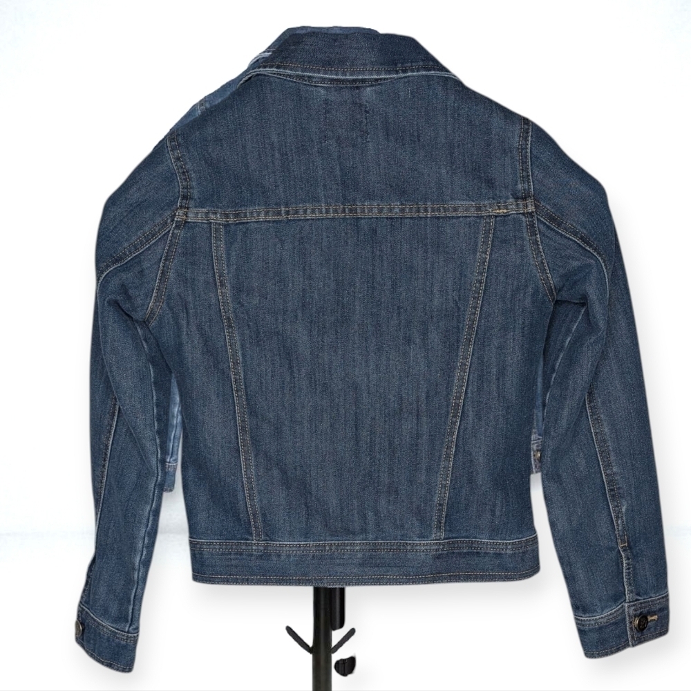 Children’s Place Est. 1989 Girls Jean Jacket XL (14) Blue Denim Button-Front EUC - Picture 3 of 12